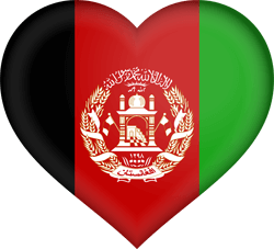 Drapeau de l’Afghanistan - Coeur 3D