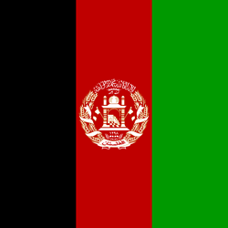 Vlag van Afghanistan - Vierkant