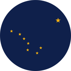 Vlag van Alaska - Rond