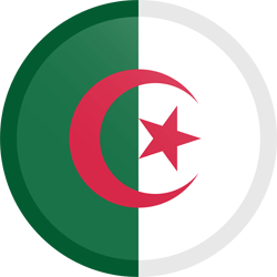 Drapeau de l'Algérie - Bouton Rond