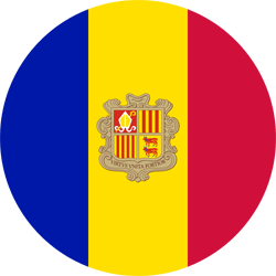 Drapeau d'Andorre - Rond