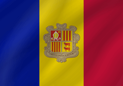 Drapeau d'Andorre - Vague