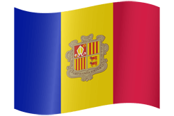 Drapeau d'Andorre - Ondulation