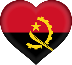 Vlag van Angola - Hart 3D