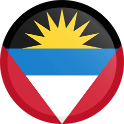 Flagge von Antigua und Barbuda - Knopf Runde