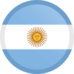 Drapeau de l'Argentine - Bouton Rond