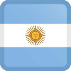 Vlag van Argentinië - Knop Vierkant