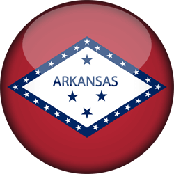 Flagge von Arkansas - 3D Runde