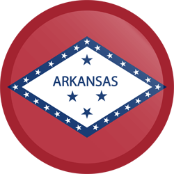 Vlag van Arkansas - Knop Rond