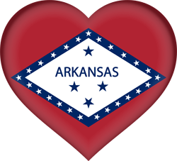 Vlag van Arkansas - Hart 3D