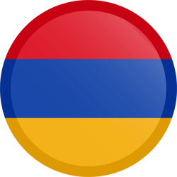 Drapeau de l'Arménie - Bouton Rond