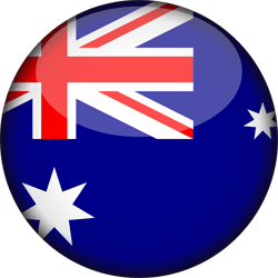 Flagge von Australien - 3D Runde