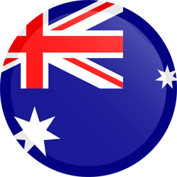 Flagge von Australien - Knopf Runde