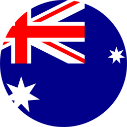 Drapeau de l'Australie - Rond