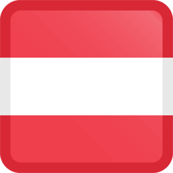 Flag of Austria - Button Square