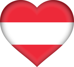 Flag of Austria - Heart 3D