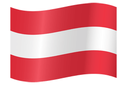 Flagge von Österreich - Winken