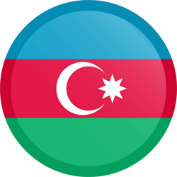 Drapeau de l'Azerbaïdjan - Bouton Rond