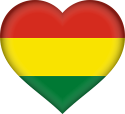 Drapeau de la Bolivie - Coeur 3D