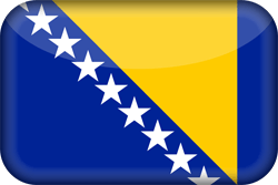 Flagge von Bosnien und Herzegowina - 3D