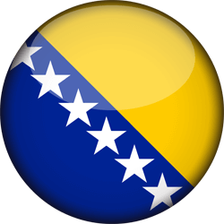 Flagge von Bosnien und Herzegowina - 3D Runde