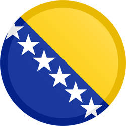 Flag of Bosnia and Herzegovina - Button Round