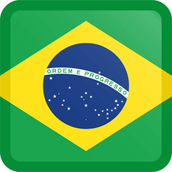 Flag of Brazil - Button Square