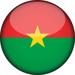 Vlag van Burkina Faso - 3D Rond