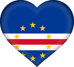 Flag of Cape Verde - Heart 3D