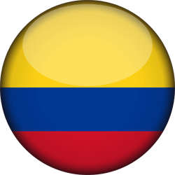 Drapeau de la Colombie - 3D Rond