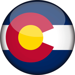 drapeau de Colorado - 3D Rond