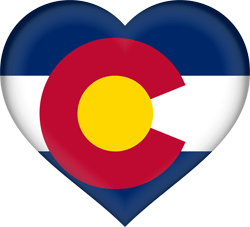 Flag of Colorado - Heart 3D