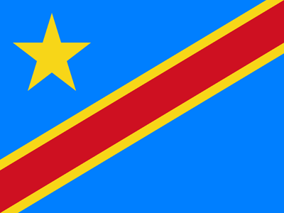 Flagge des Kongo-Kinshasa - Flag von Zaire - Flagge der Demokratischen Republik Kongo - Original