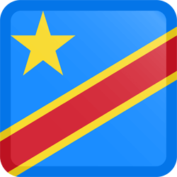 Flagge des Kongo-Kinshasa - Flag von Zaire - Flagge der Demokratischen Republik Kongo - Knopfleiste