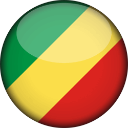 Vlag van Congo-Brazzaville - de vlag van de Republiek Congo - 3D Rond