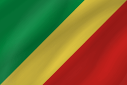 Flagge des Kongo-Kinshasa - Flag von Zaire - Flagge der Demokratischen Republik Kongo - Welle