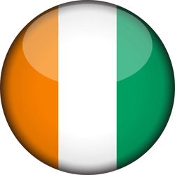 Flag of Ivory Coast - Flag of Côte d'Ivoire - 3D Round