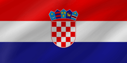 Drapeau de la Croatie - Vague