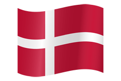 Flagge von Dänemark - Winken