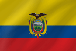 Flagge Ecuadors - Welle