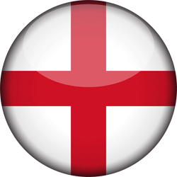 Flagge von England - 3D Runde