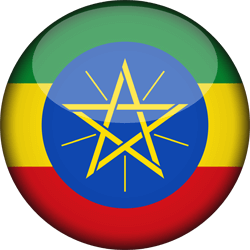 Vlag van Ethiopië - 3D Rond