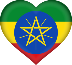 Flag of Ethiopia - Heart 3D