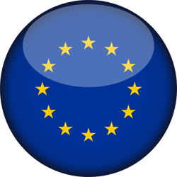 Drapeau l'Europe - 3D Rond