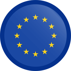 Drapeau l'Europe - Bouton Rond