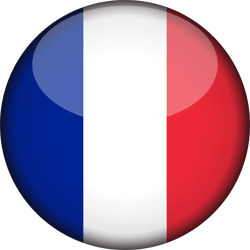 Drapeau de la France - 3D Rond