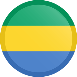 Drapeau du Gabon - Bouton Rond