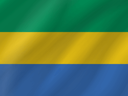 Vlag van Gabon - Golf