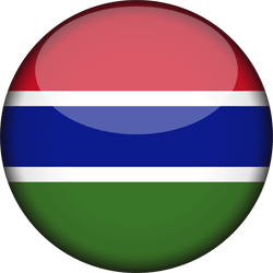 Vlag van Gambia - 3D Rond