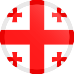 Drapeau de la Géorgie - Bouton Rond